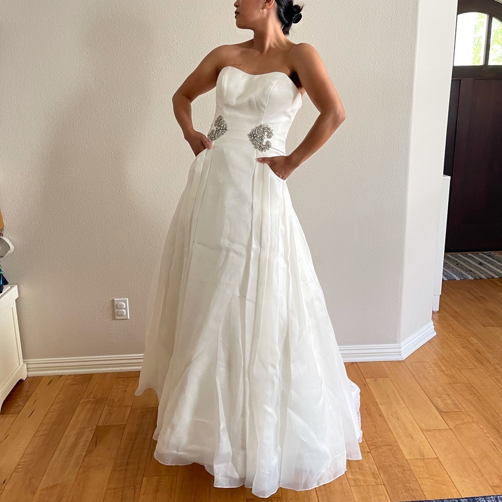 Priscilla of Boston Strapless Wedding Dress